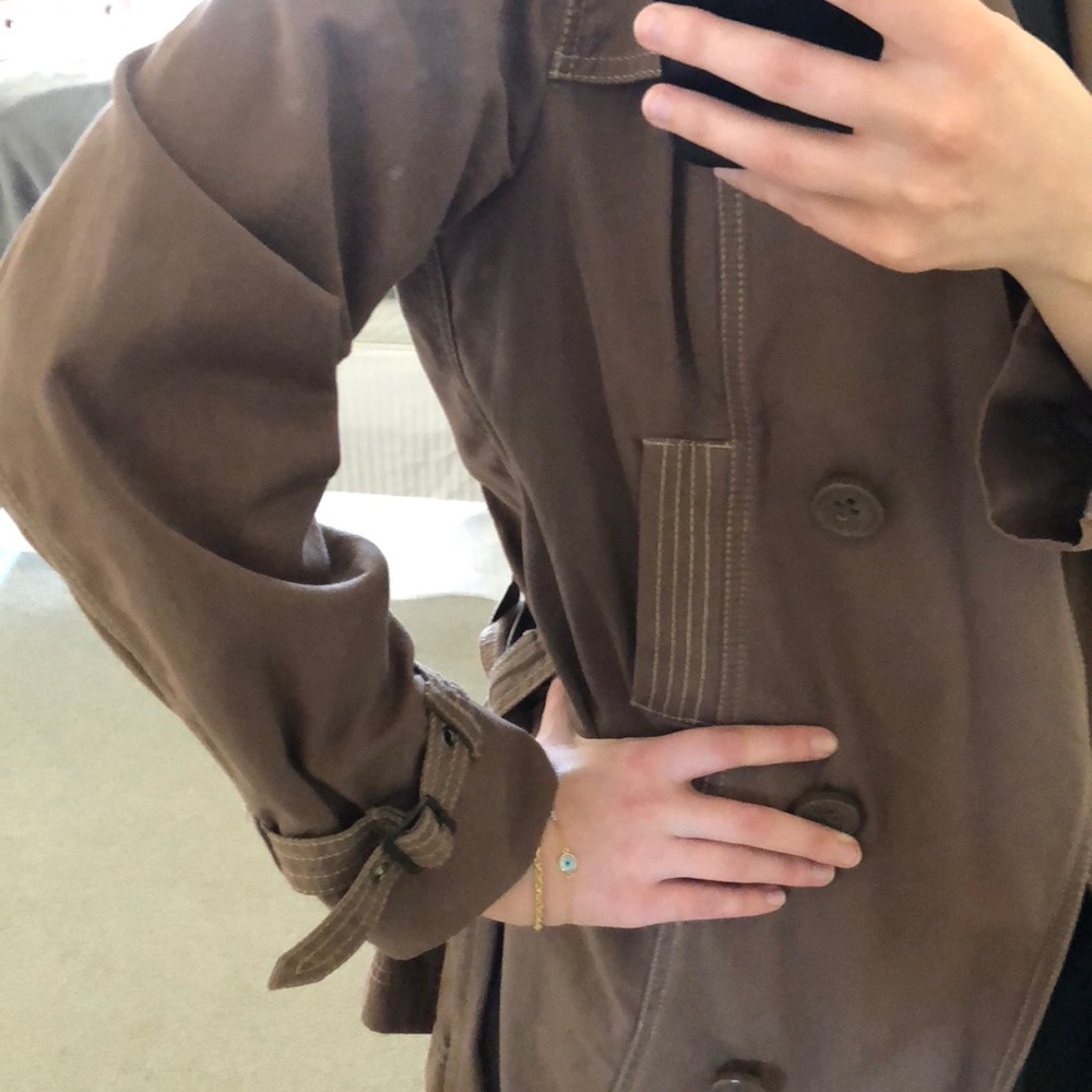 Gap | Premium Dark Khaki Trench Coat - Picture 6 of 6